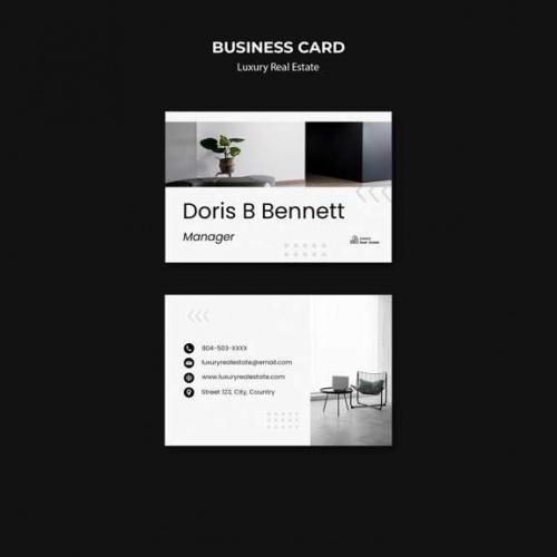 کارت ویزیت لایه باز دکوراسیون داخلی لوکس